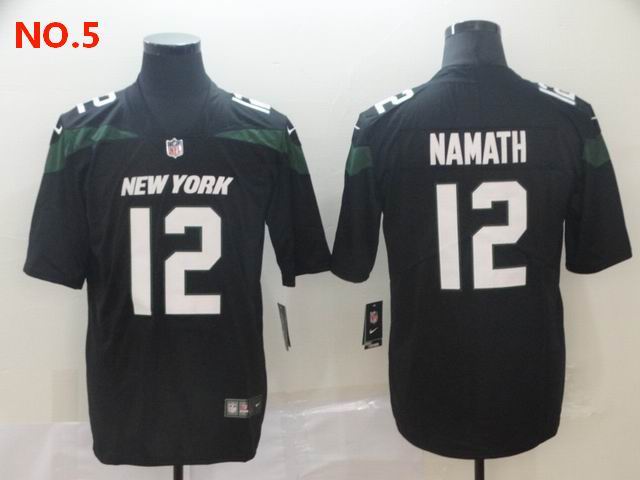 Men's New York Jets #12 Joe Namath Jersey NO.5;